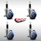 Service Caster 3.5'' SS Blue Poly Swivel 1-1/8'' Expanding Stem Caster Set with Brake, 4PK SCC-SSEX20S3514-PPUB-BLUE-TLB-118-4 - alternate 4